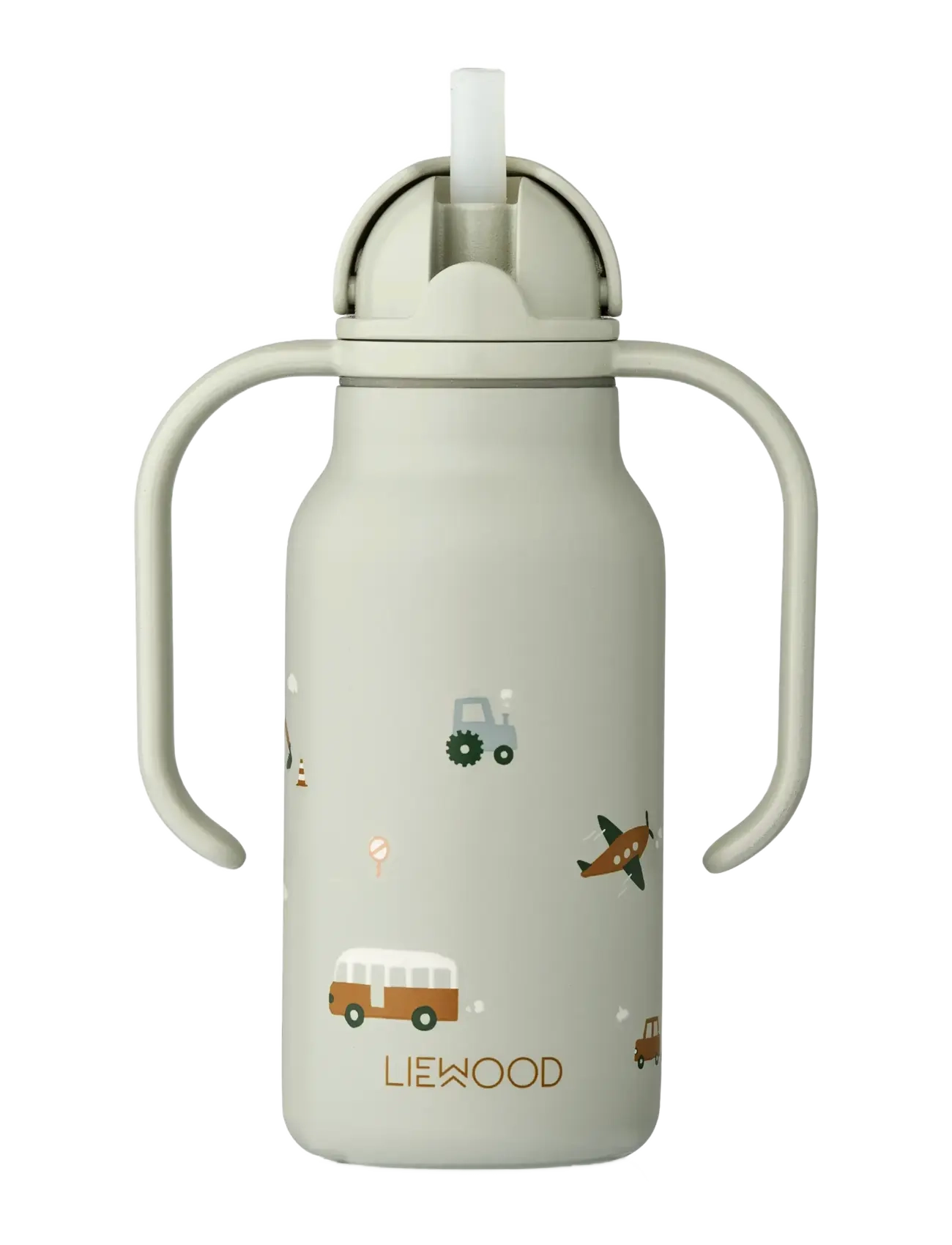 Liewood - Kimmie Water Bottle 250 ml - gertuvės - vehicles / dove blue - 2