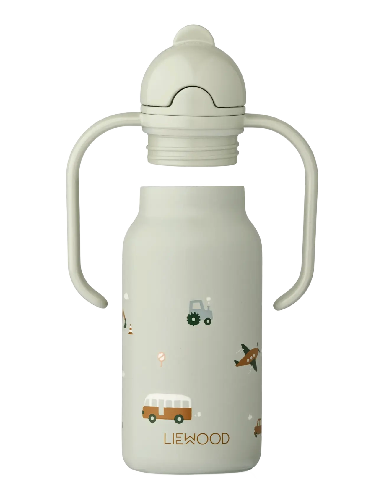 Liewood - Kimmie Water Bottle 250 ml - gertuvės - vehicles / dove blue - 3