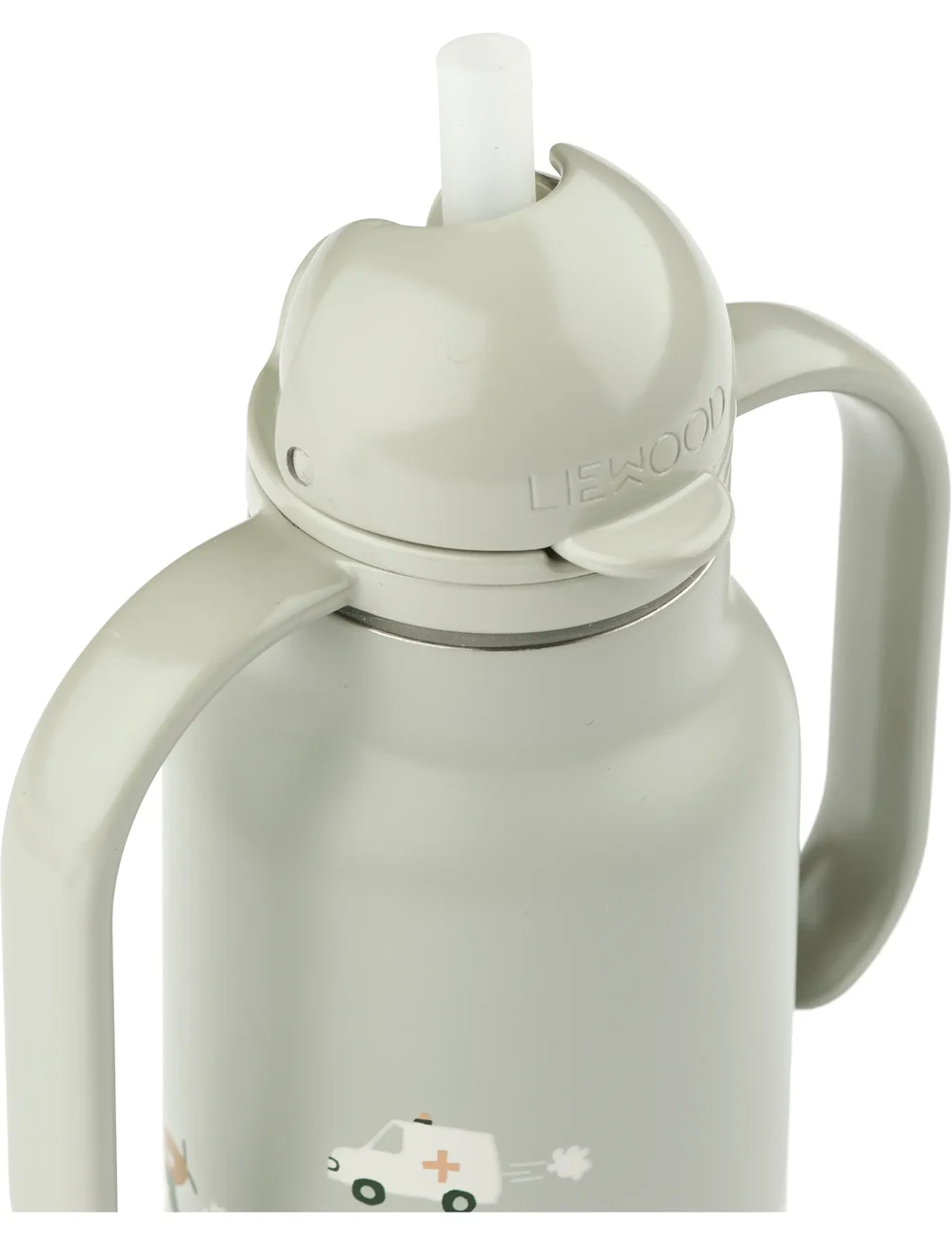 Liewood - Kimmie Water Bottle 250 ml - wasserflaschen - vehicles / dove blue - 4