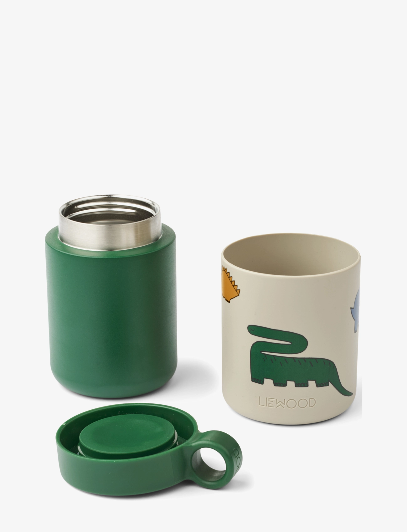 Liewood - Kian Food Jar - matlådor - dinosaurs / mist - 1