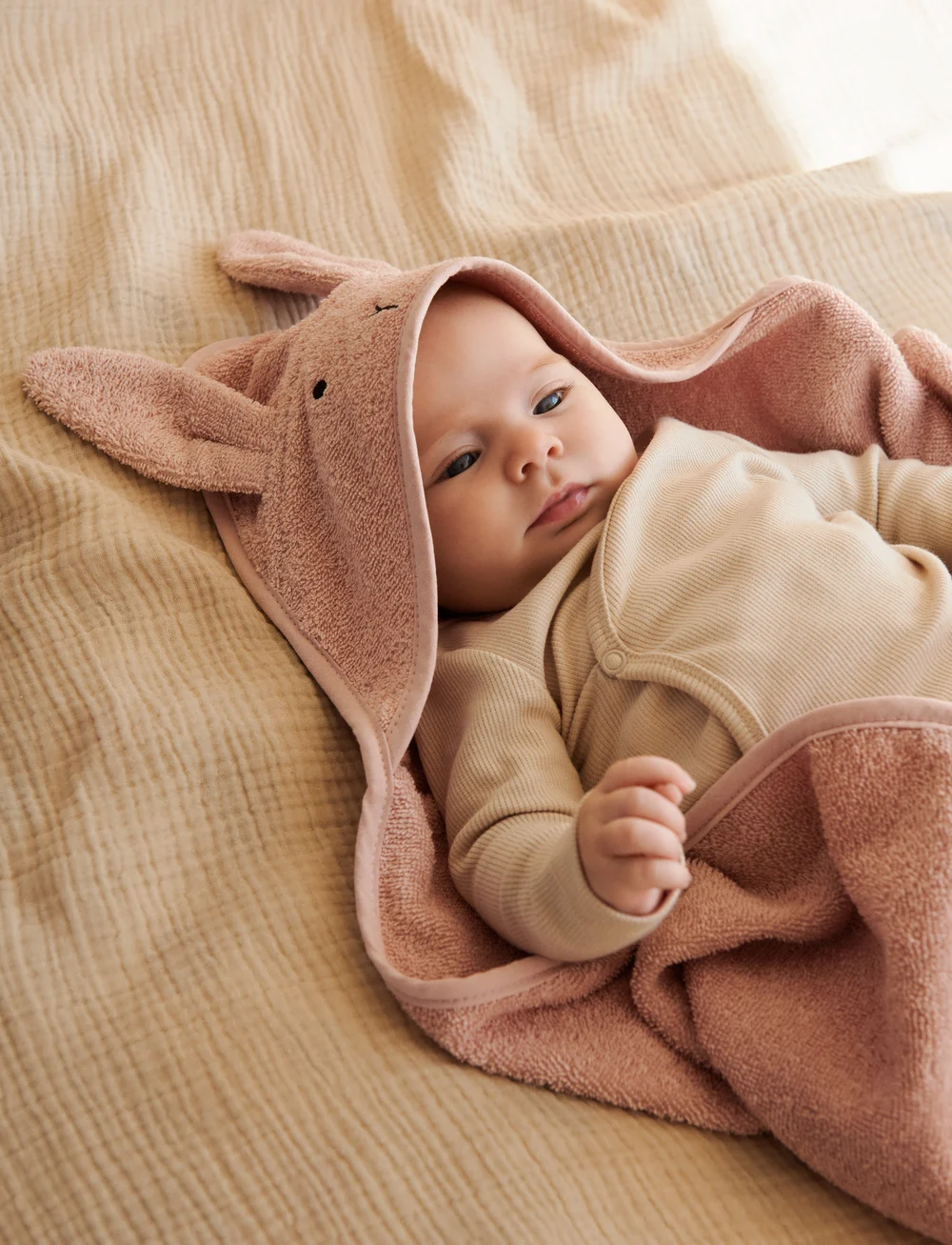 Liewood Albert Rabbit Hooded Towel Towels Boozt