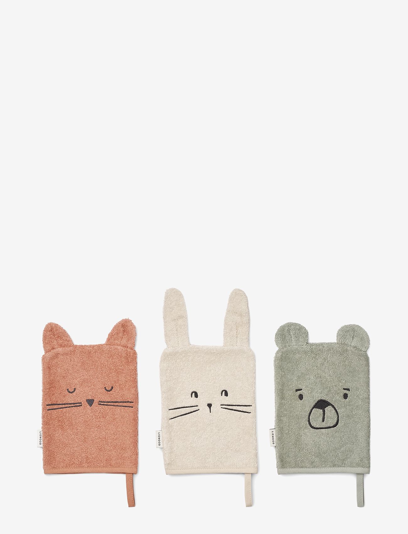 Liewood - Sylvester Classic Washcloth 3-Pack - klude - dove blue mix - 0