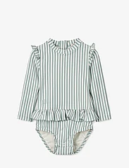 Liewood - Sille Baby Seersucker Swimsuit - maillots 1 pièce - y/d stripe: sea blue/white - 0