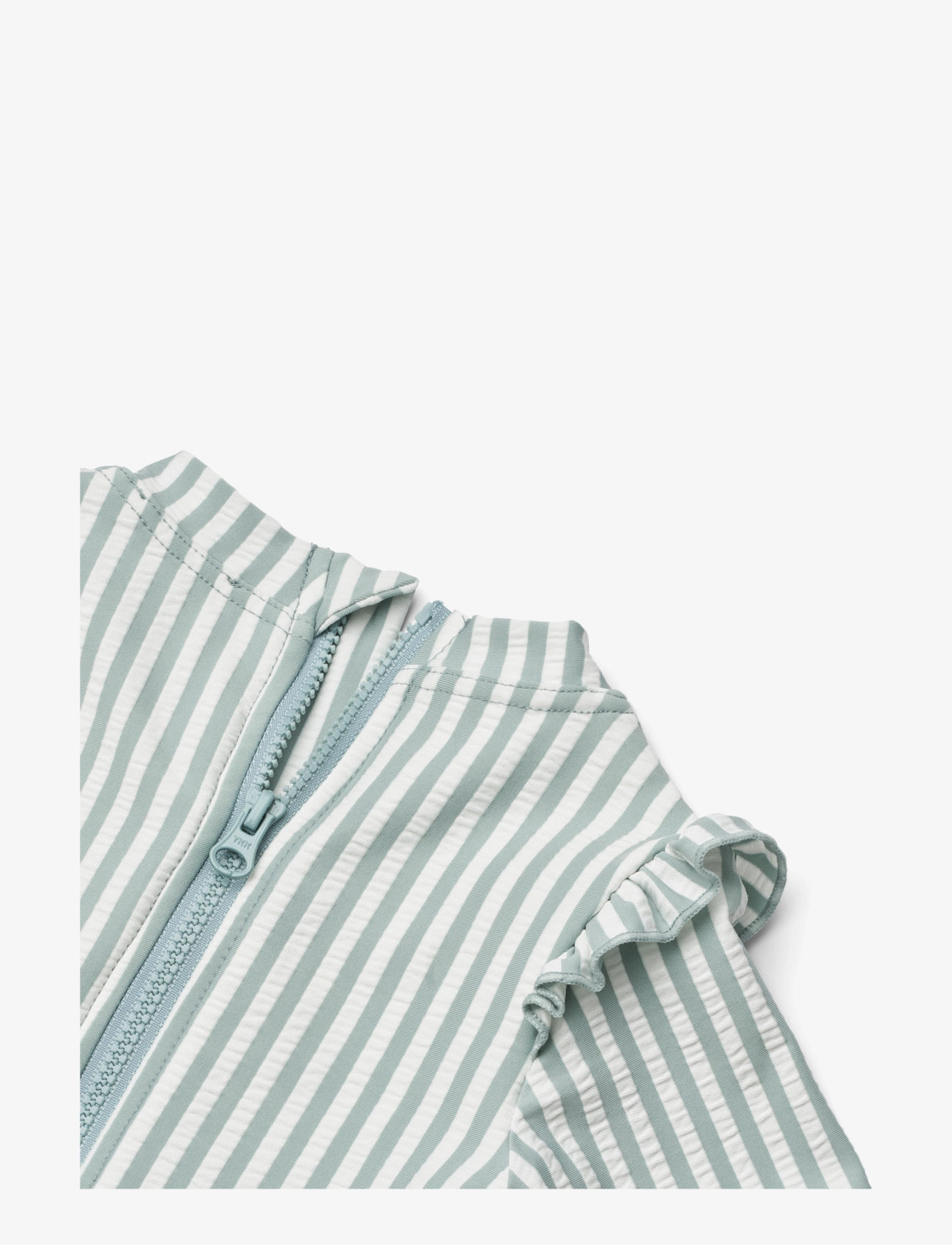Liewood - Sille Baby Seersucker Swimsuit - y/d stripe: sea blue/white - 2