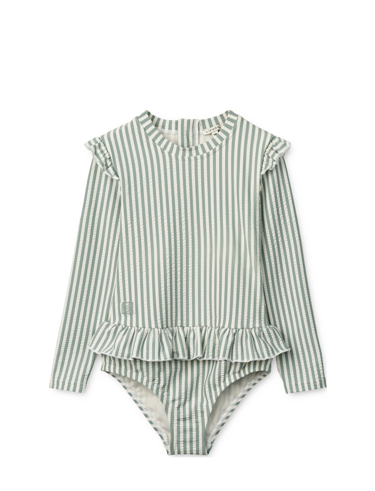 Liewood Sille Seersucker Swimsuit - Badedragter - Y/D STRIPE PEPPERMINT / CREME DE LA CREME / green