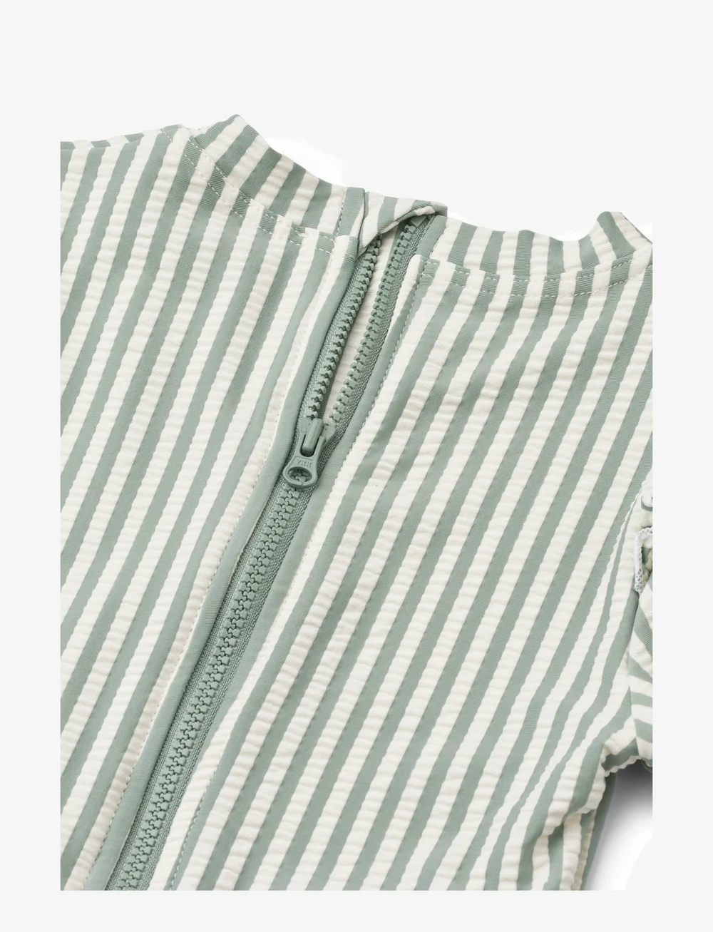 Liewood - Sille Seersucker Swimsuit - badeanzüge - y/d stripe peppermint / creme de la creme - 2
