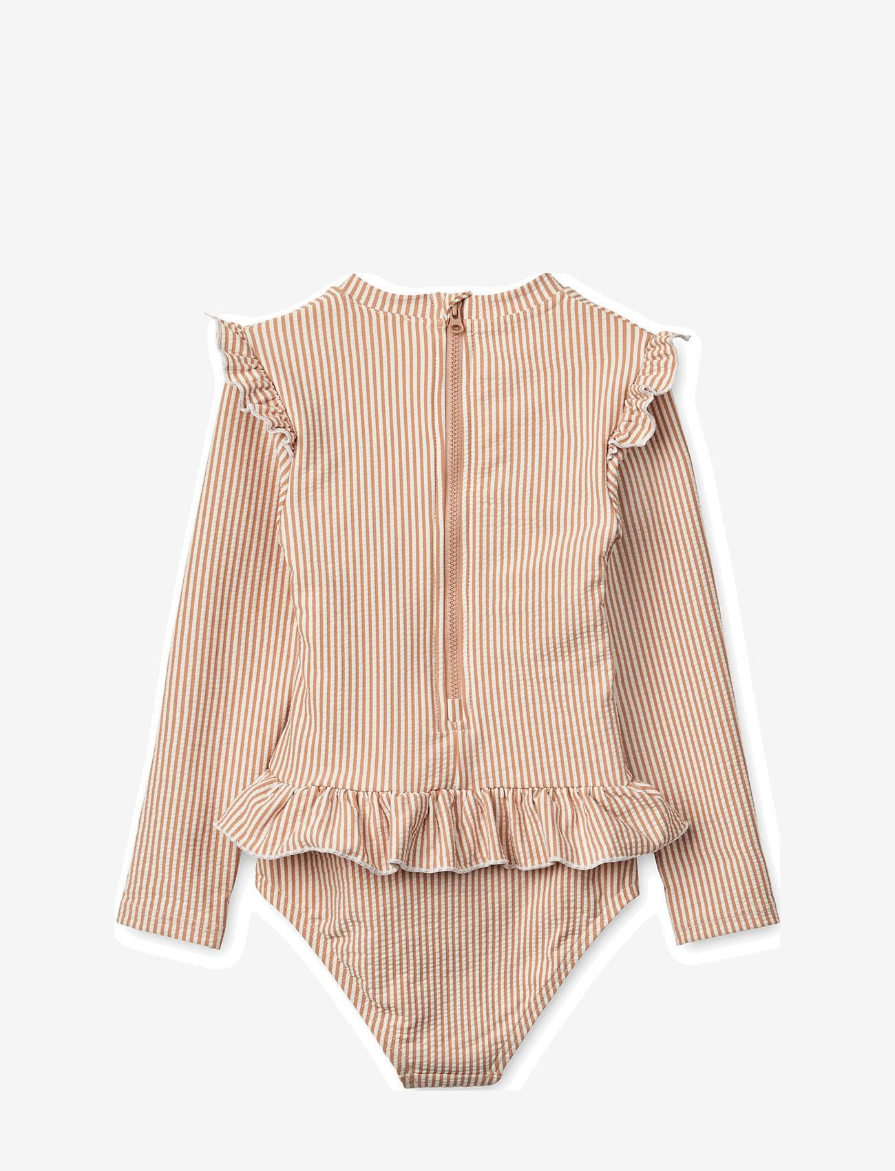 Liewood - Sille Seersucker Swimsuit - uv clothing - y/d stripe pale tuscany / creme de la creme - 2