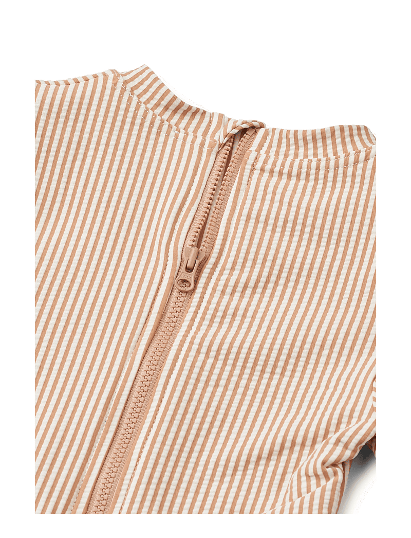 Liewood - Sille Seersucker Swimsuit - uv clothing - y/d stripe pale tuscany / creme de la creme - 3