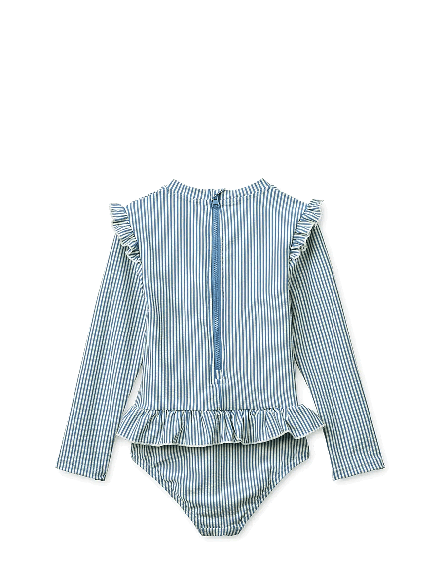Liewood - Sille Seersucker Swimsuit - uv-tøj - riverside / creme de la creme - 2