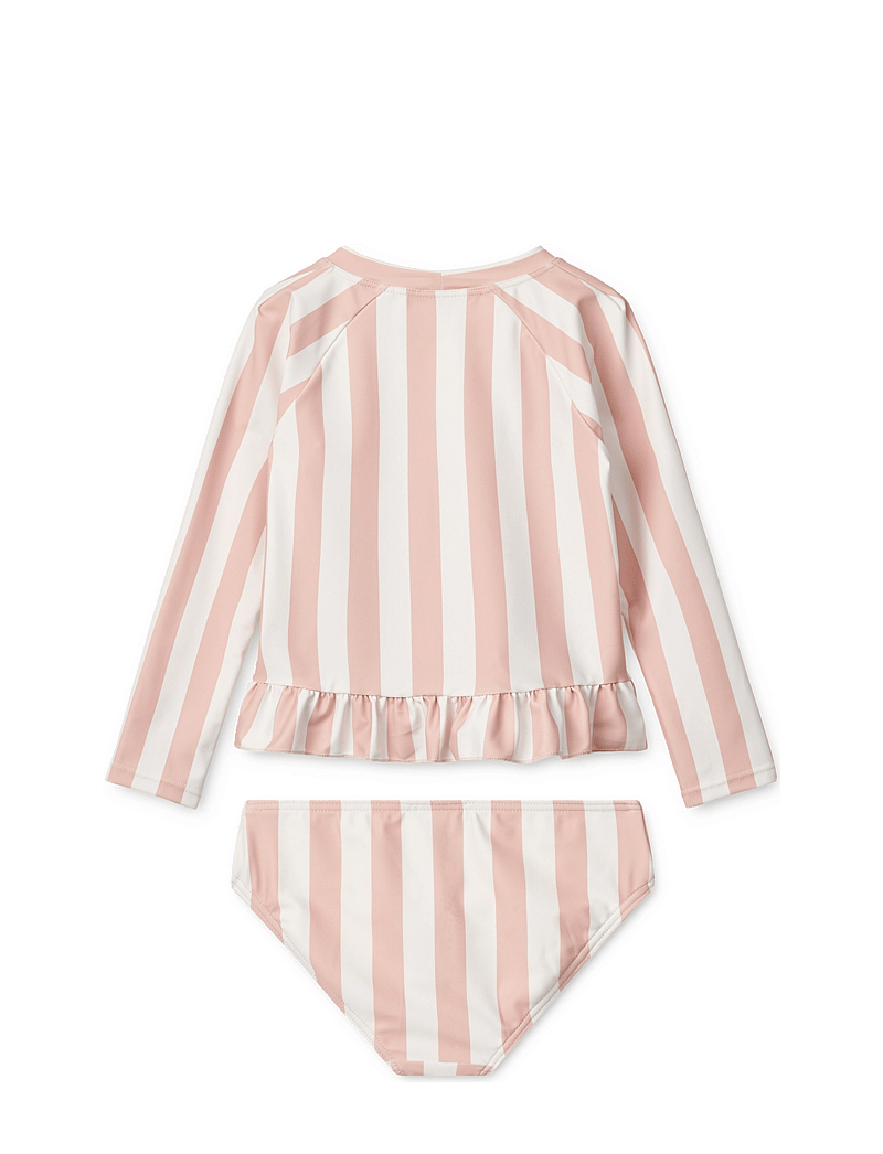 Liewood - Dagny Swim Set - sets with long-sleeved t-shirt - y/d stripe sorbet rose / creme de la creme - 1