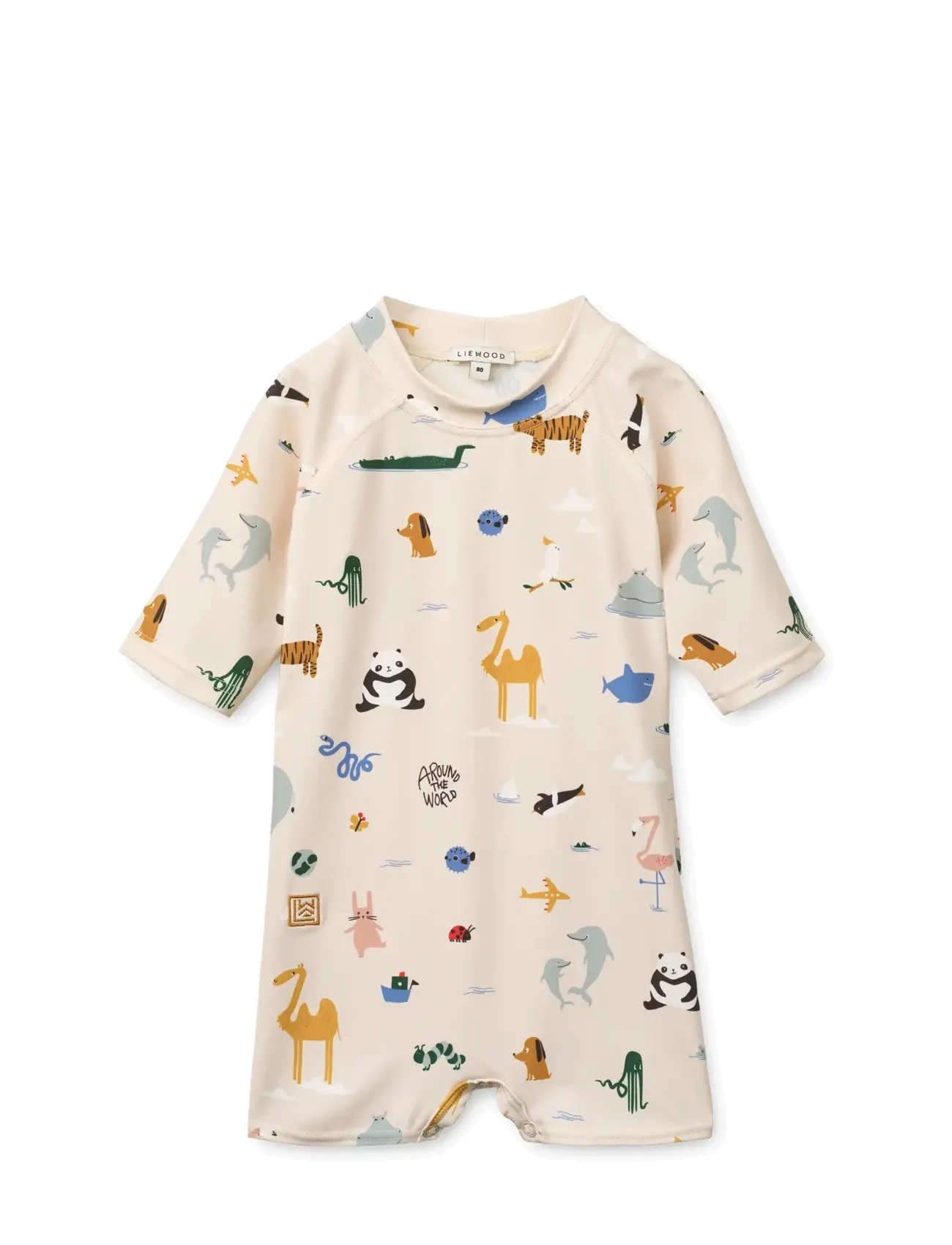 Liewood Thor Baby Swim Jumpsuit - 4 for 3 - AROUND THE WORLD / SANDY / cream