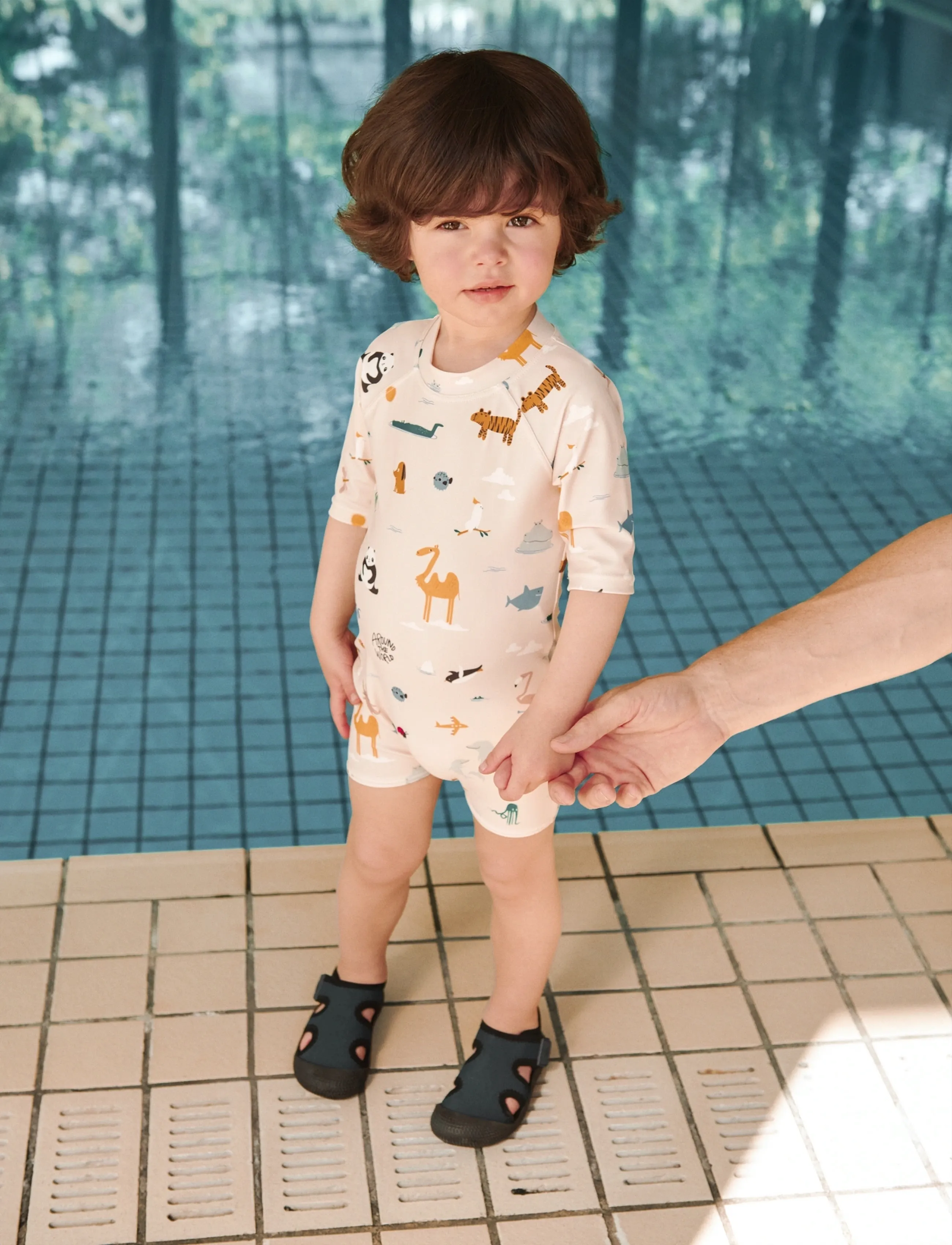 Liewood Thor Baby Swim Jumpsuit, 74, Cream, Badetøj > Badedragter, Børn