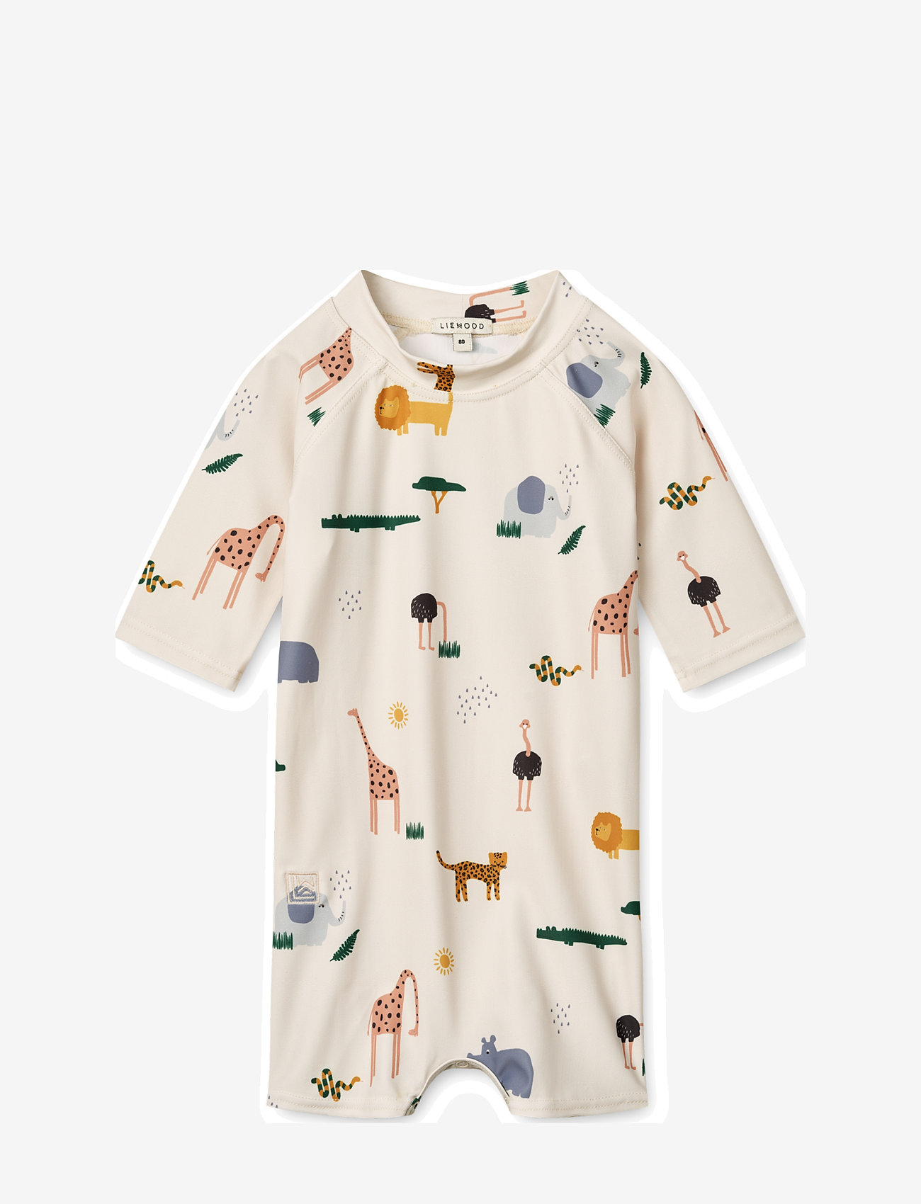 Liewood - Thor Baby Swim Jumpsuit - ujumistrikood - safari sandy mix - 0