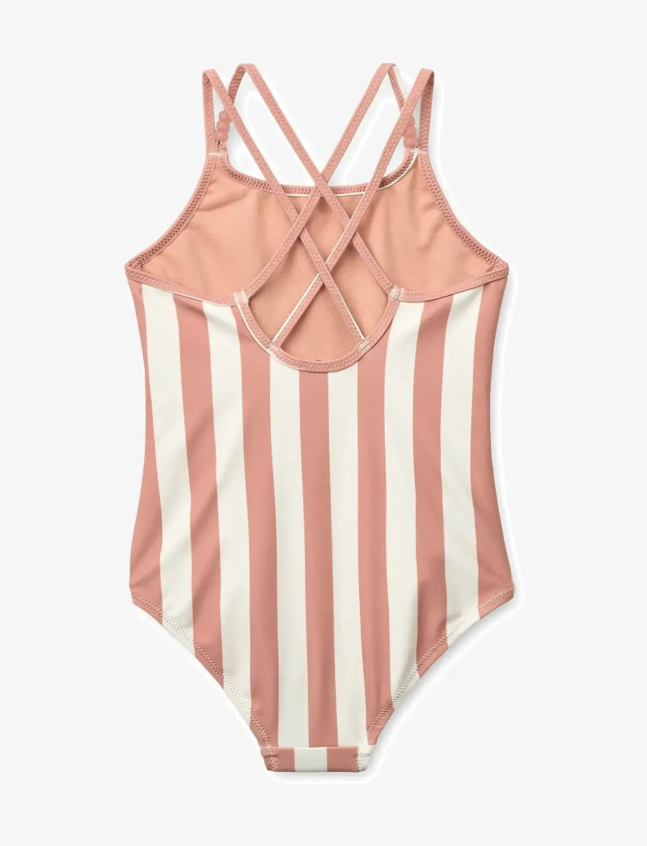 Liewood - Suna Stripe Swimsuit - swimsuits - coral blush / creme de la creme stripe - 1