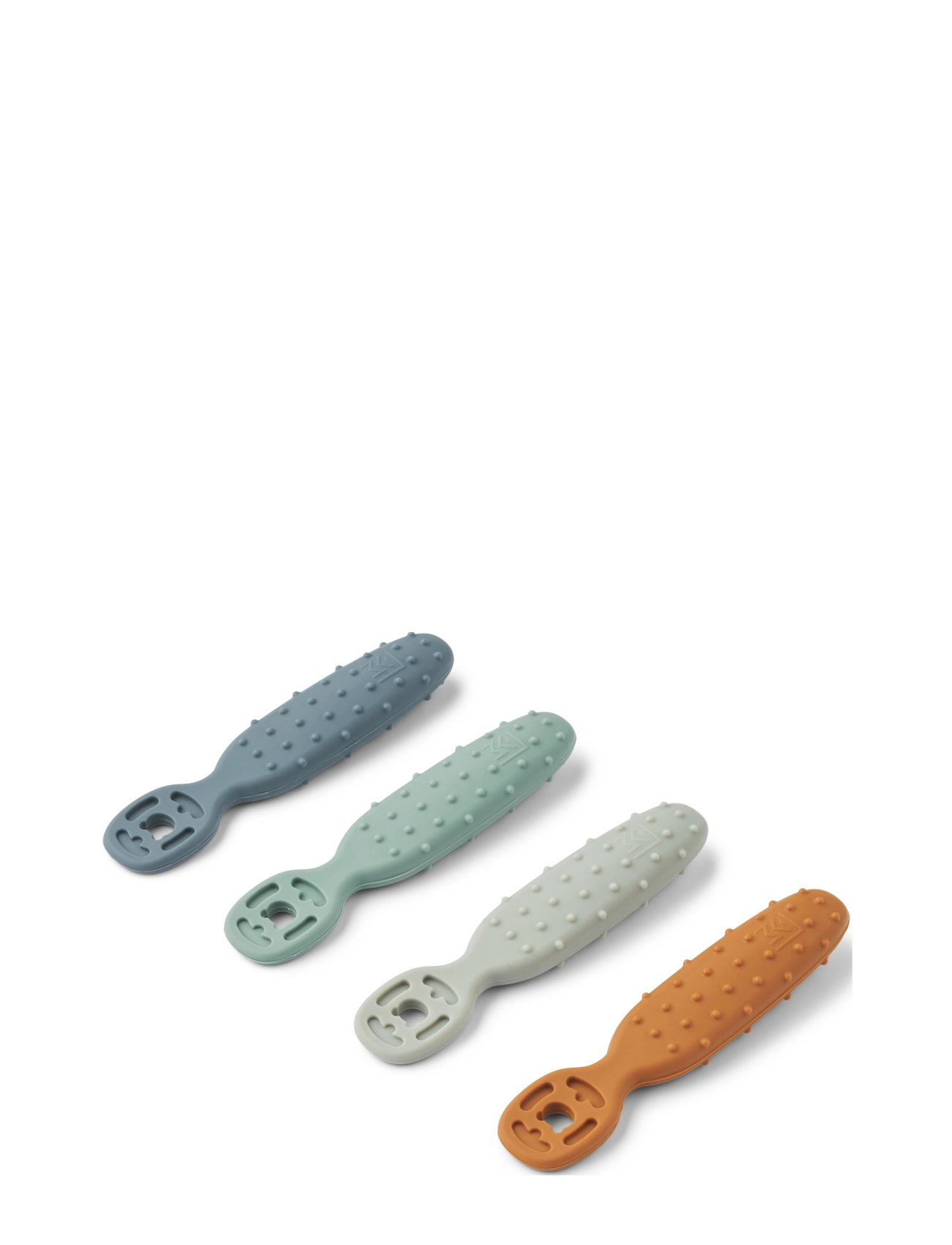 Liewood Caelia Baby Learning Spoon 4-Pack, Børn, Baby Læreske, Blå, Str: ONE SIZE