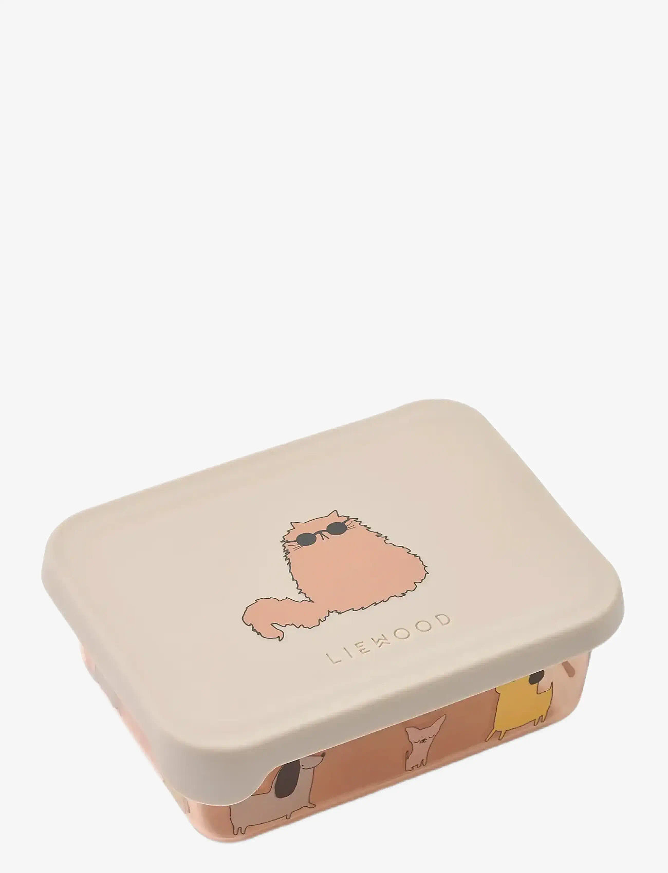 Liewood - Ako Tritan Snack Box - madkasser - cats and dogs / sandy - 0