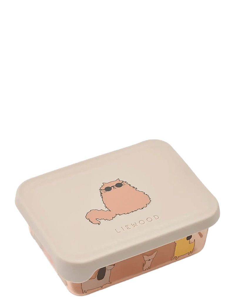 Liewood - Ako Tritan Snack Box - madkasser - cats and dogs / sandy - 0