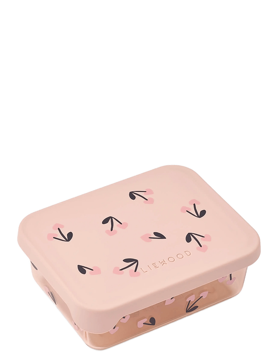 Liewood - Ako Tritan Snack Box - boîtes à lunch - cherry heart / rosey - 0