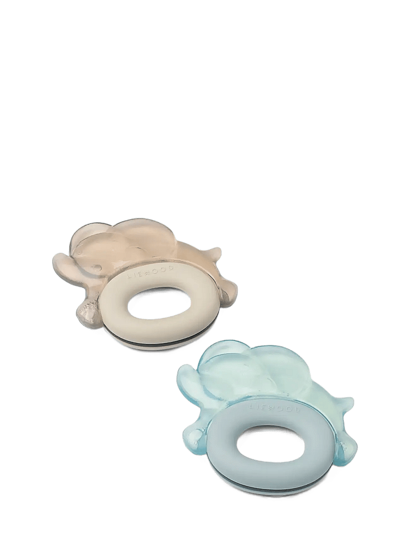Liewood - Rita Elephant Cooling Teether 2-Pack - närimismänguasjad - sandy / dove blue - 1