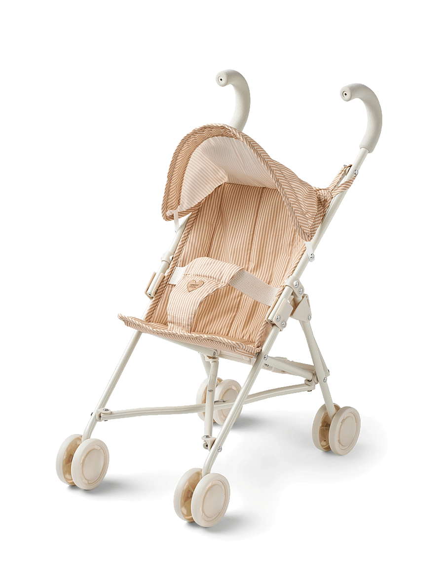 Liewood - Elsie Doll Stroller - dockvagnar - y/d stripe pale tuscany / creme de la creme - 1