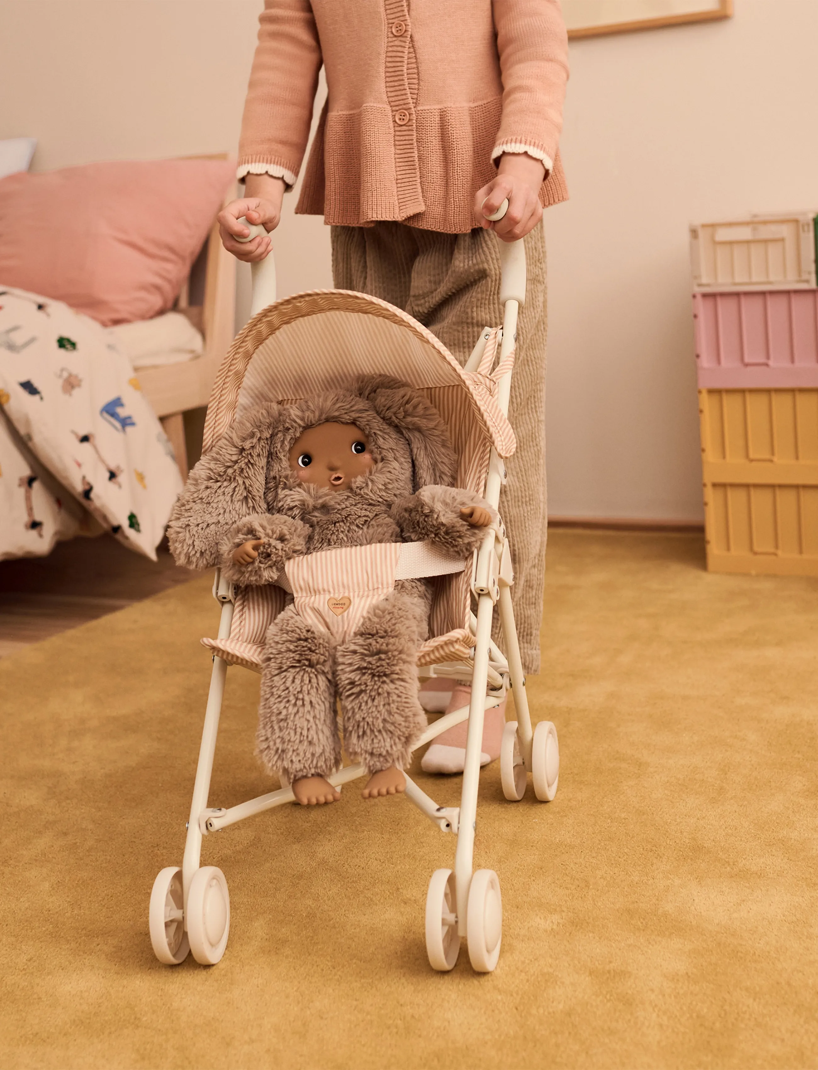 Liewood Elsie Doll Stroller - Liewood - Y/D STRIPE PALE TUSCANY / CREME DE LA CREME / cream