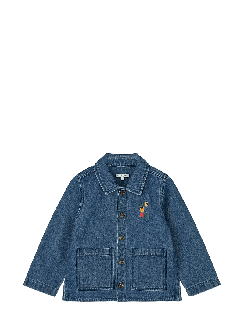 Liewood - Kinsley Placement Denim Overshirt - jeansjacken - medium blue denim - 0