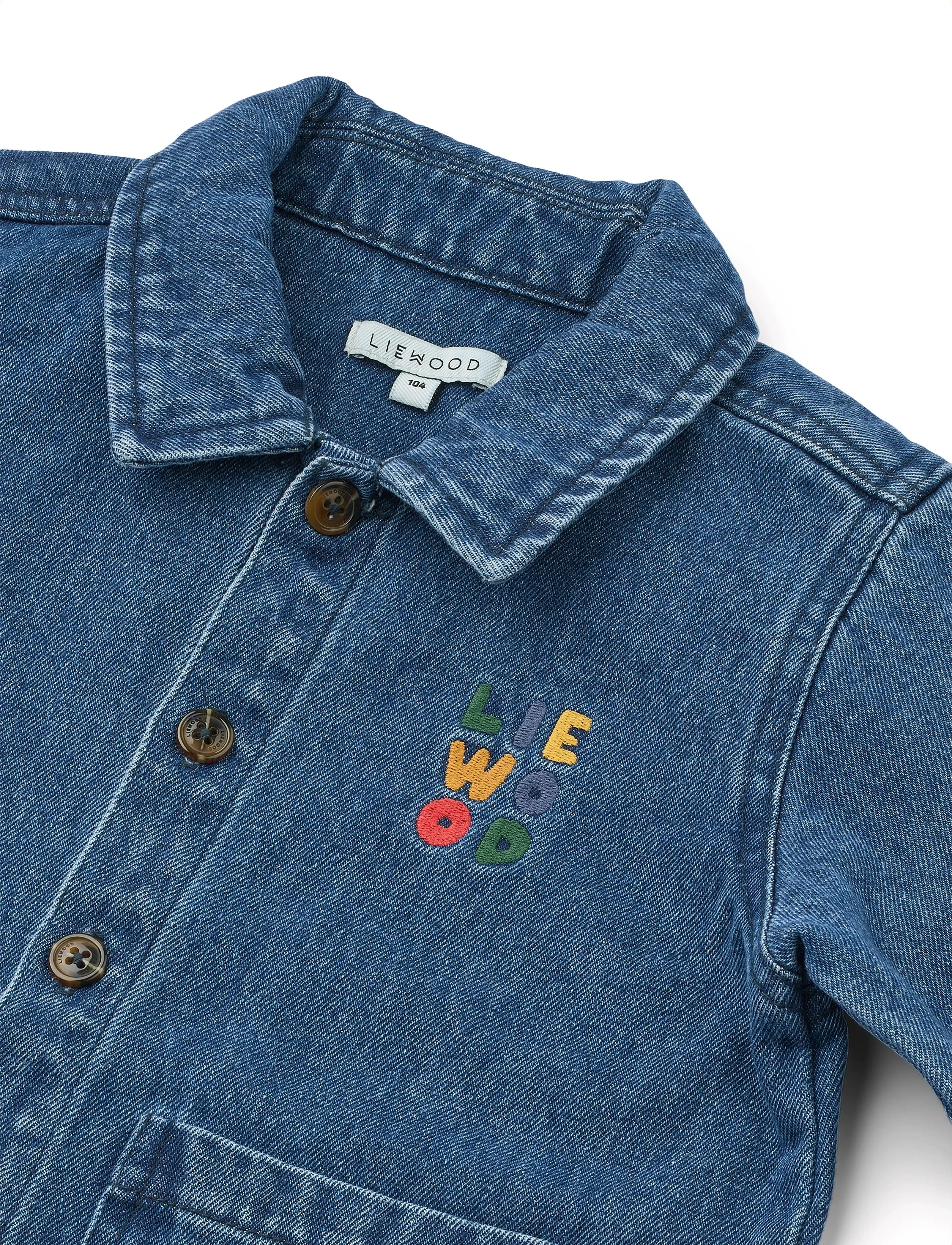 Liewood - Kinsley Placement Denim Overshirt - jeansjackor - medium blue denim - 2