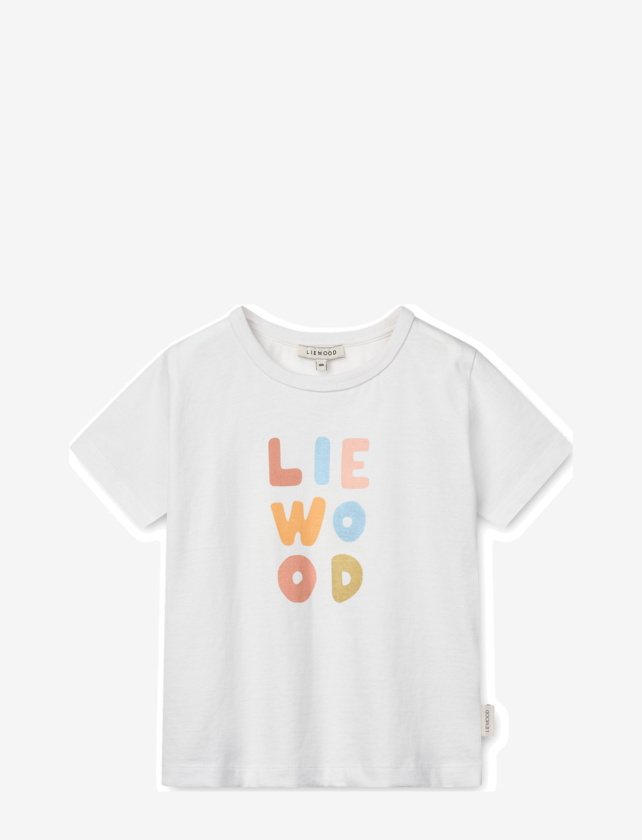 Liewood - Apia Placement Shortsleeve T-shirt - short-sleeved t-shirts - liewood pale tuscany / crisp white - 0