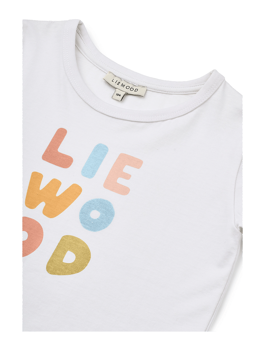 Liewood - Apia Placement Shortsleeve T-shirt - kurzärmelige - liewood pale tuscany / crisp white - 2