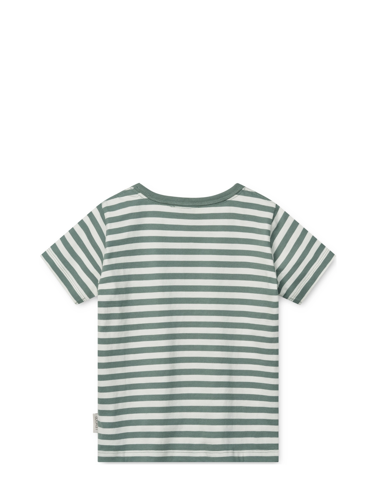 Liewood - Apia Placement Shortsleeve T-shirt - kortærmede - circus / stripe peppermint / creme de la creme - 1
