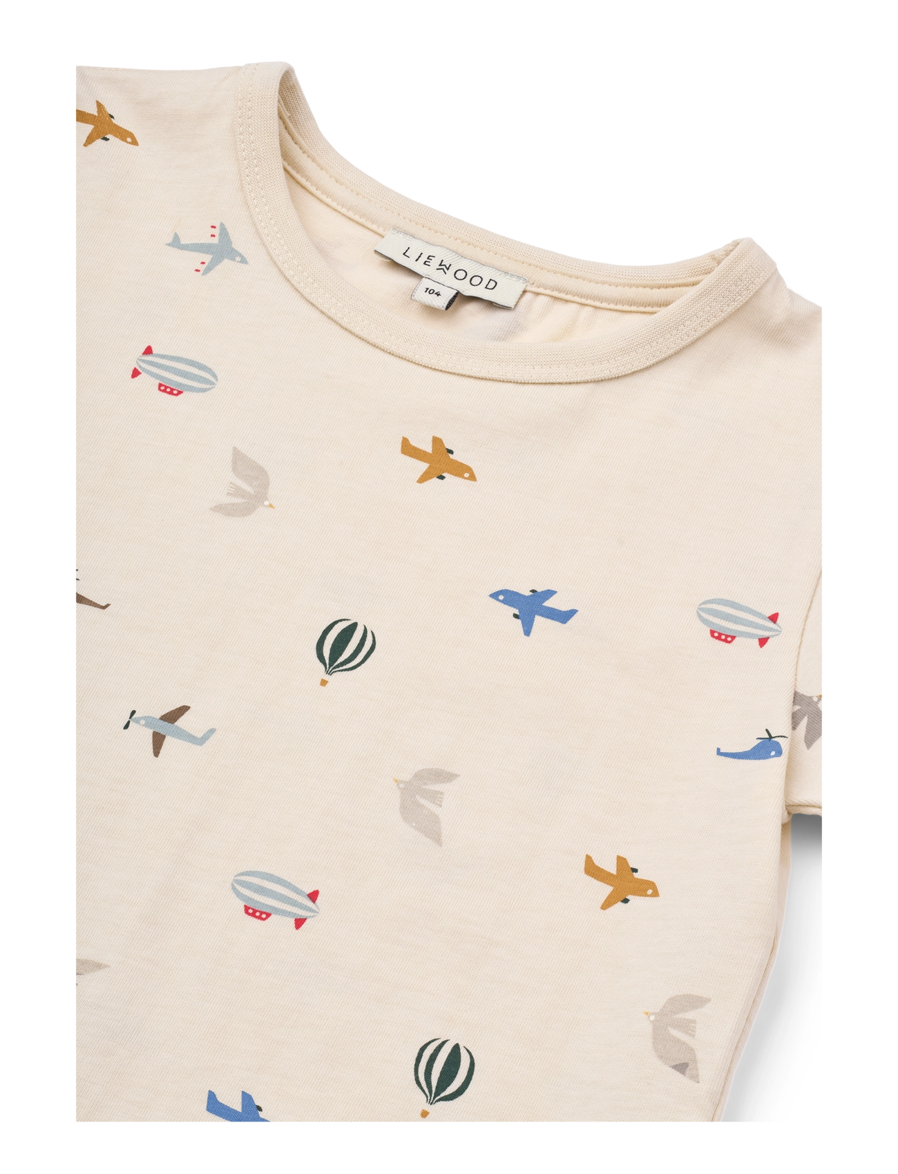 Liewood - Apia Printed Shortsleeve T-shirt - kortærmede t-shirts - aviator / ecru - 2