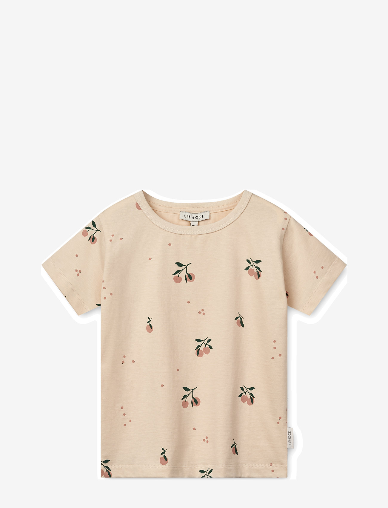 Liewood - Apia Printed Shortsleeve T-shirt - kortärmade t-shirts - peach / sea shell - 0