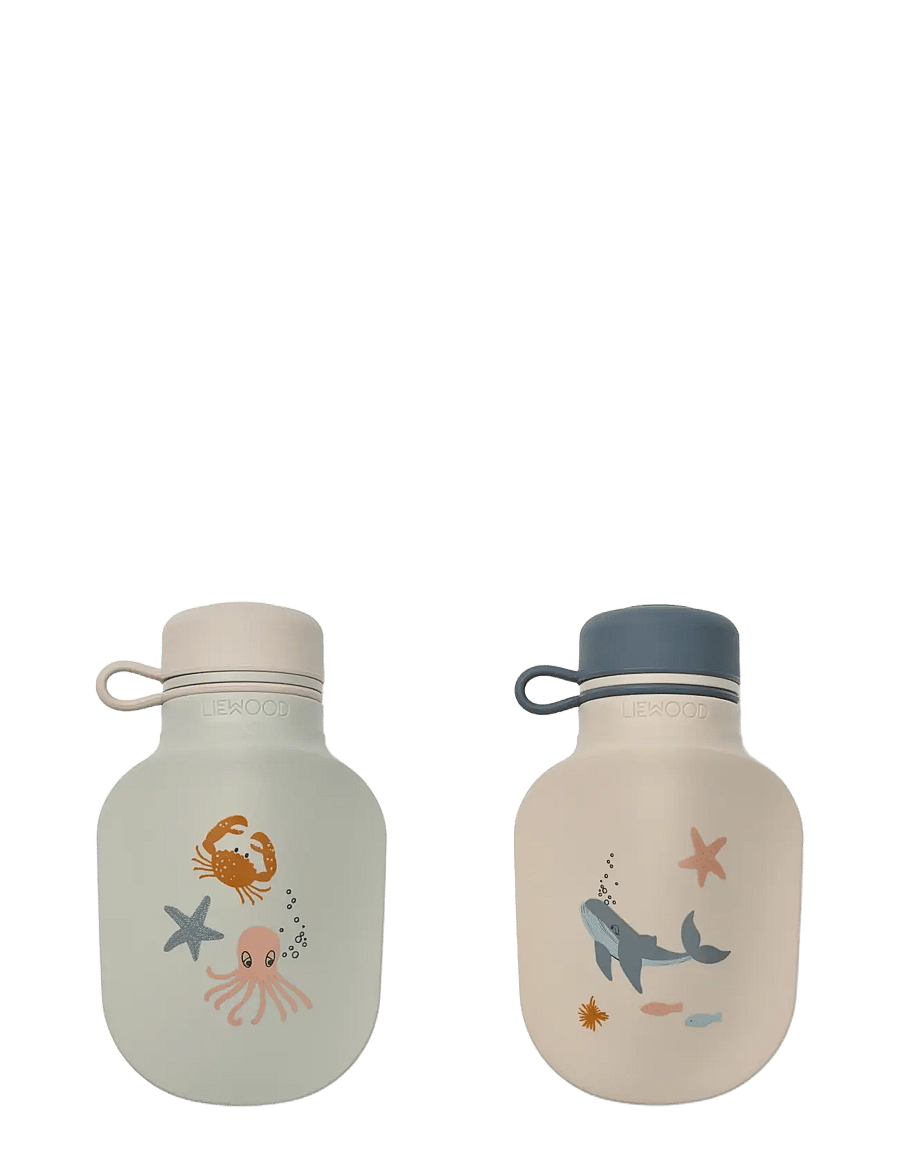 Liewood - Lizzie Smoothie Bottle 2-Pack - sutteflasker - sea creature / sandy - 0