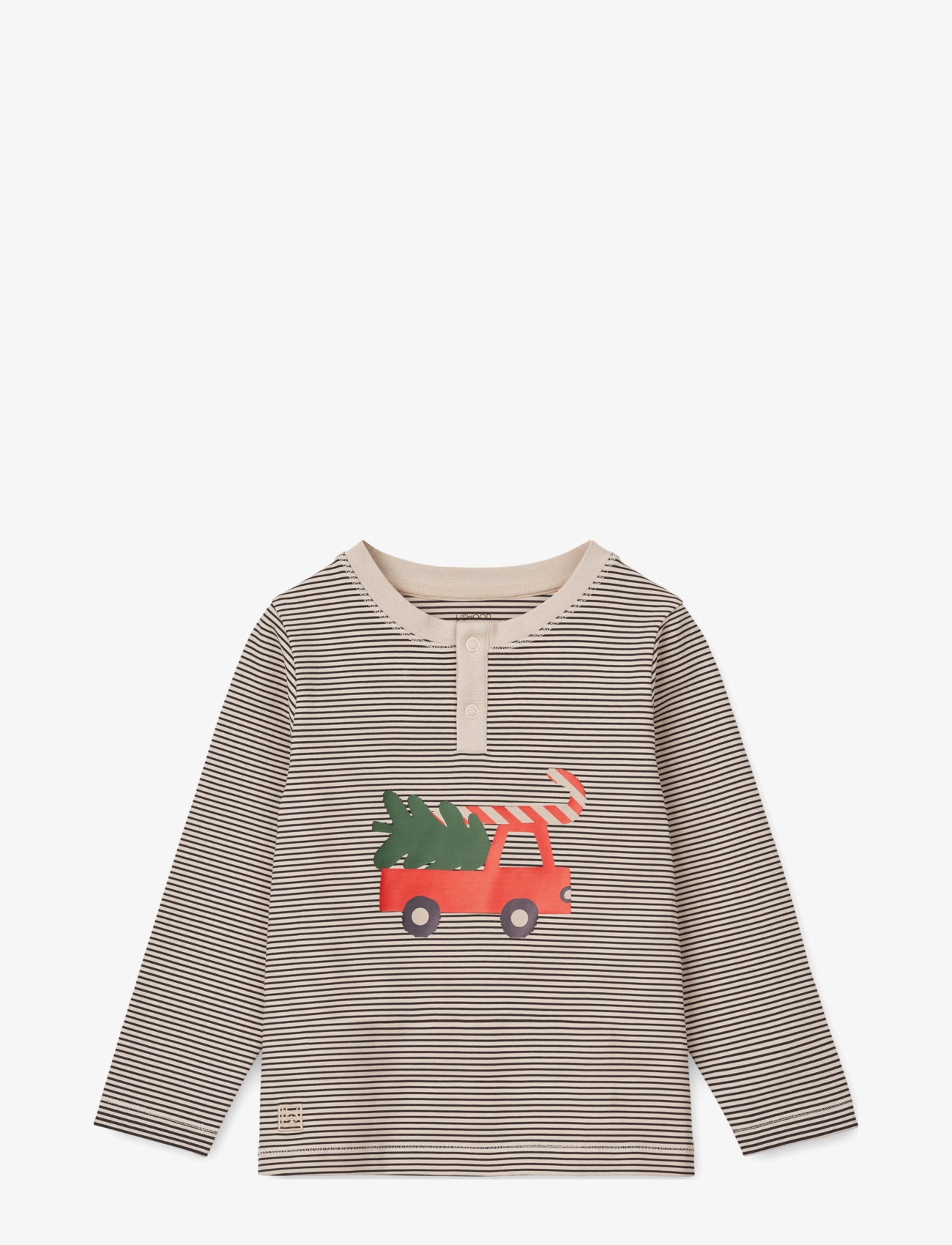Liewood - Wilhelm Printed Pyjamas Set - pyjamasset - holiday vehicle  / stripe navy - 1