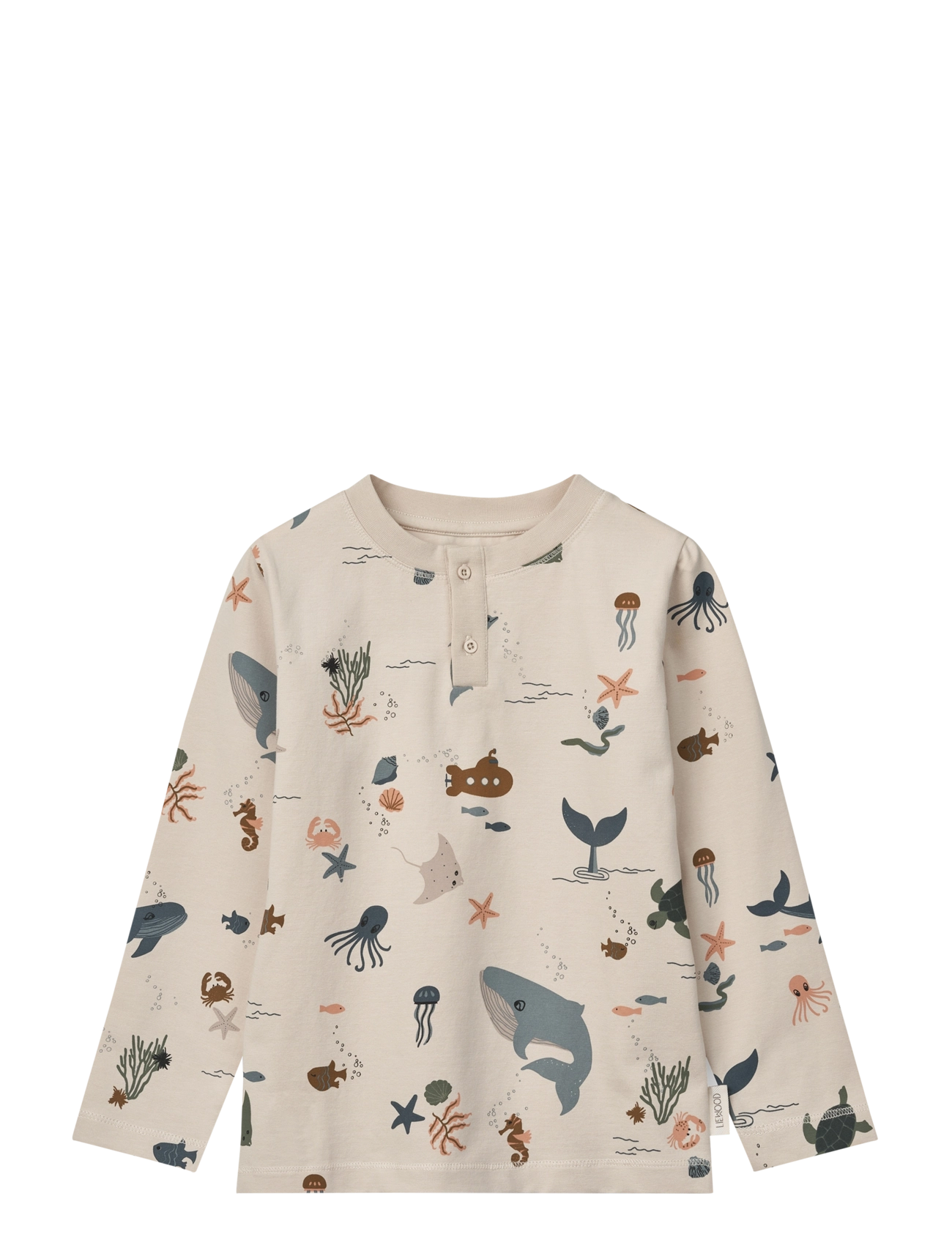 Liewood - Wilhelm Printed Pyjamas Set - pyjamassæt - sea creature / sandy - 1