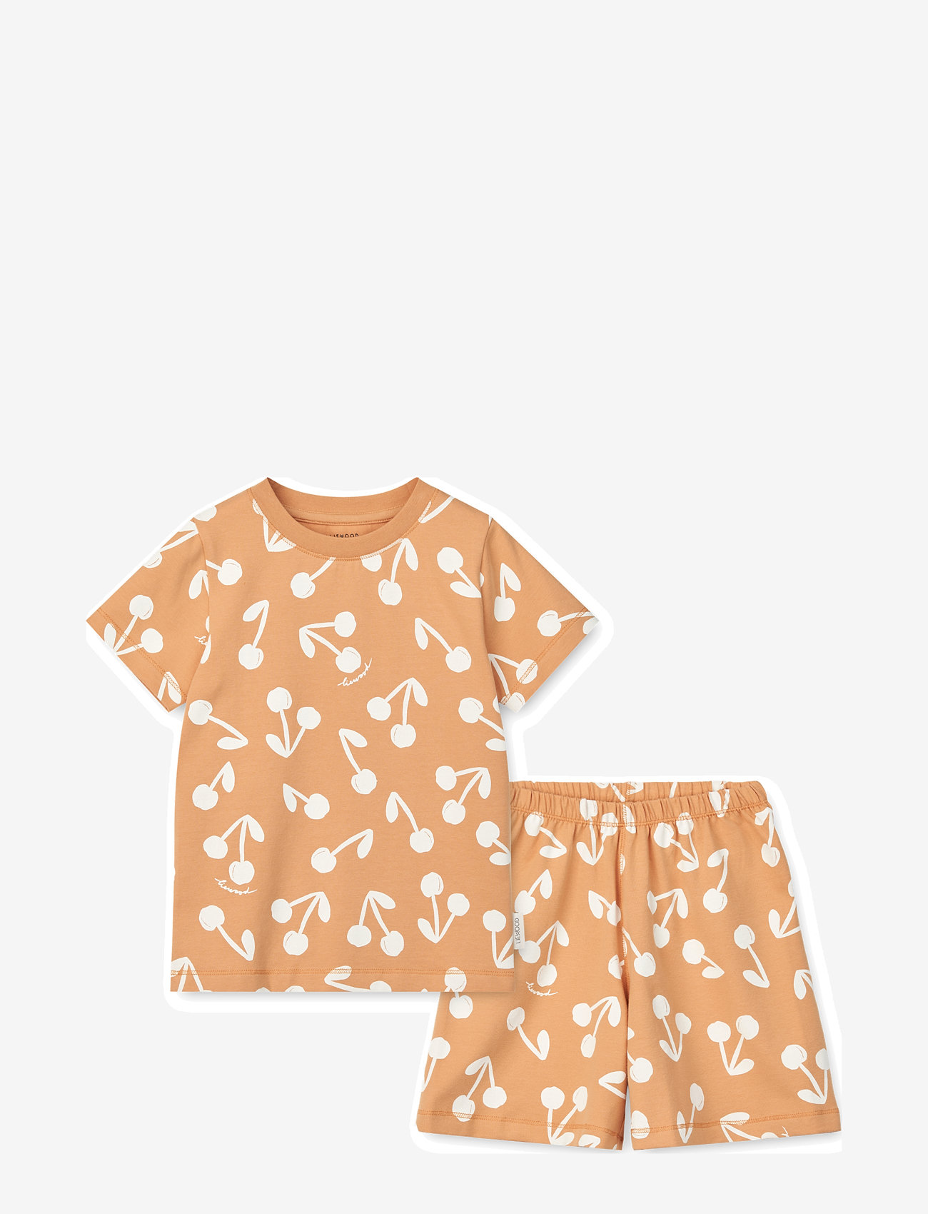 Liewood - Ilford Printed Set - sæt med kortærmet t-shirt - cherry blossom / light apricot - 0