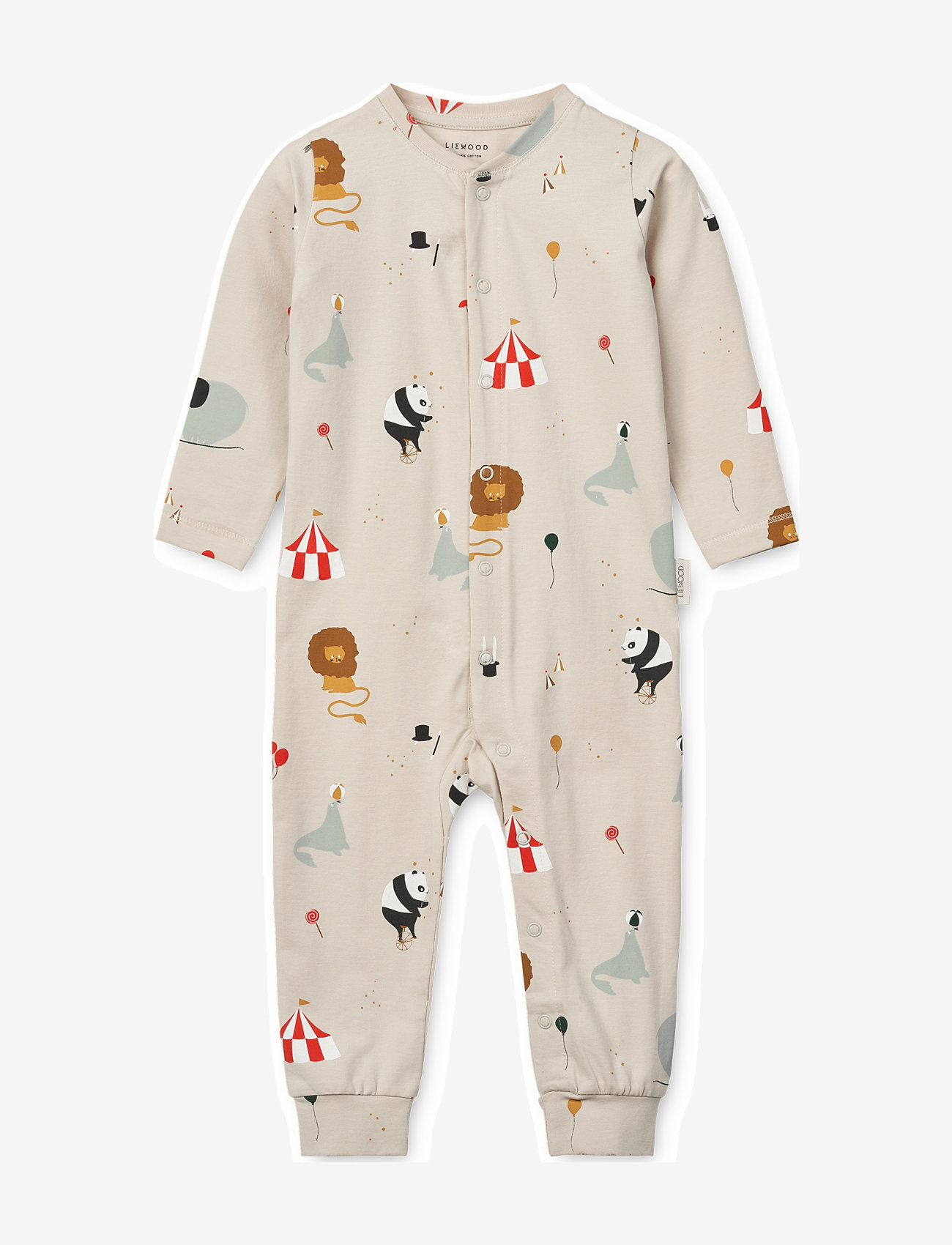 Liewood - Birk Printed Pyjamas Jumpsuit - natdragter - circus / sandy - 0