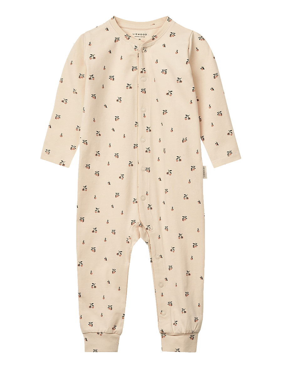 Liewood - Birk Printed Pyjamas Jumpsuit - schlafoveralls - peach mini / sea shell - 0