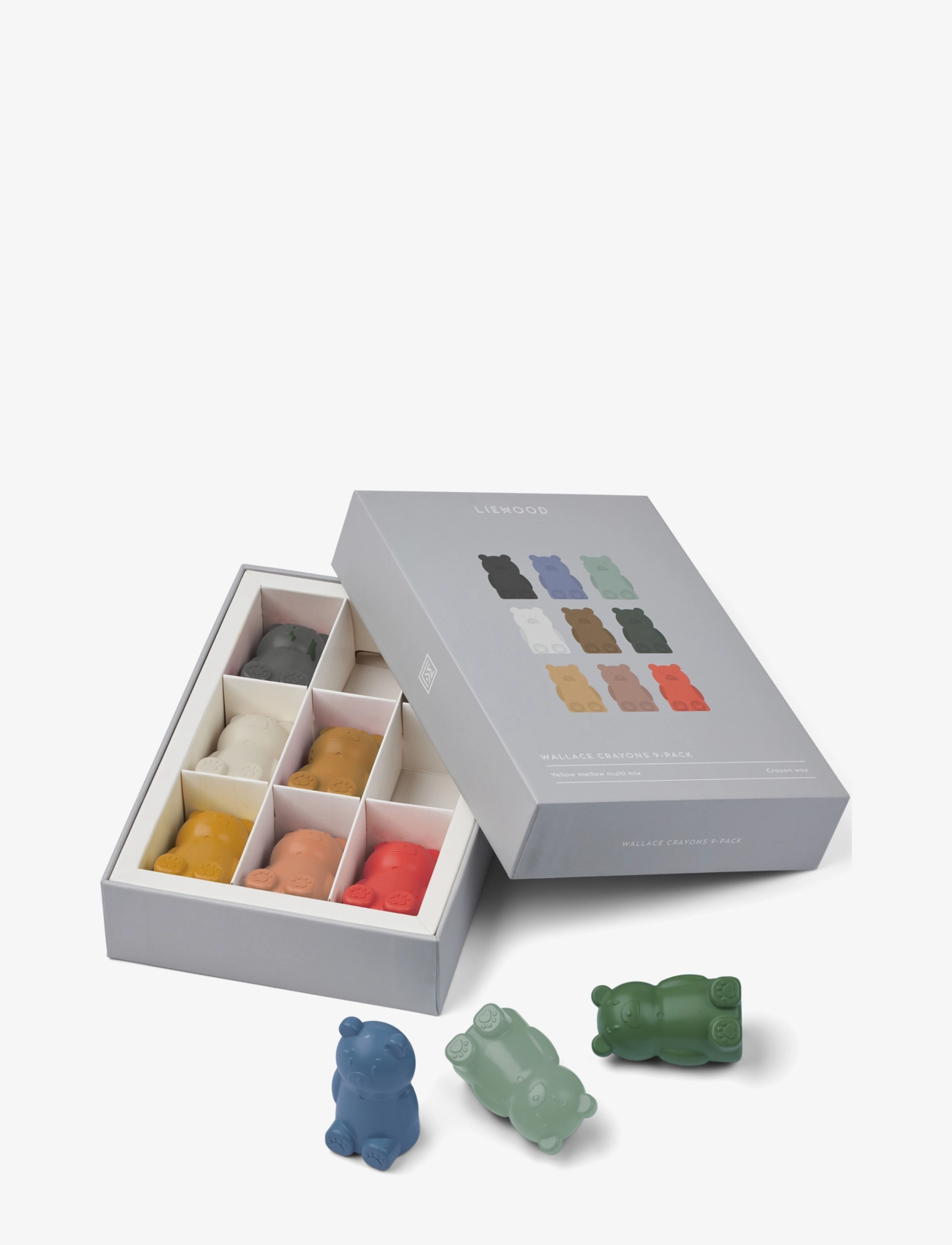 Liewood Wallace Crayons 9-Pack, Børn, Coloured Blyant, Multi/mønstret, Str: ONE SIZE