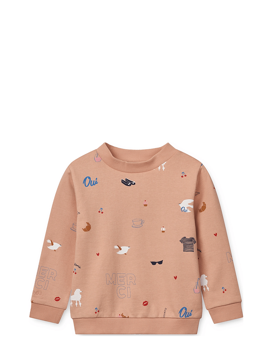 Liewood - Thora Printed Sweatshirt - sweatshirts - paris / pale tuscany - 0