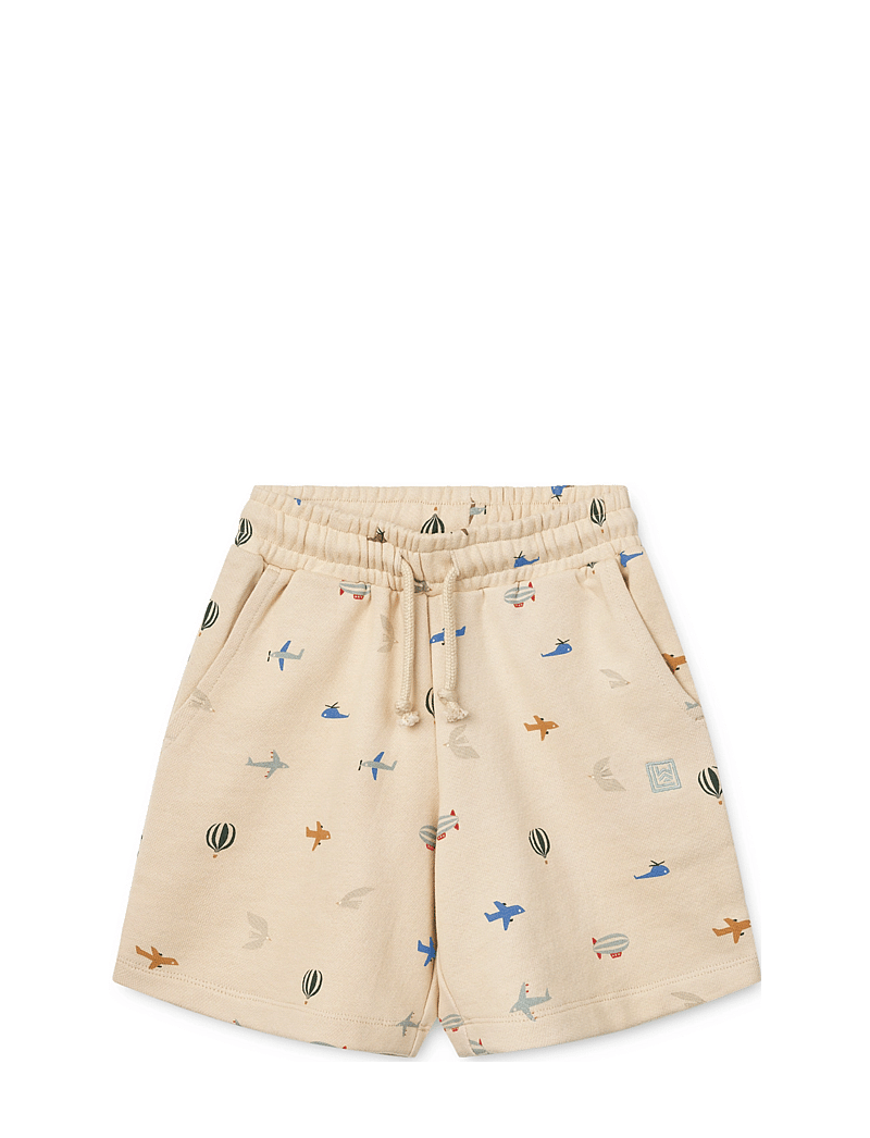 Liewood - Gram Printed Sweatshorts - mjukisshorts - aviator / ecru - 0