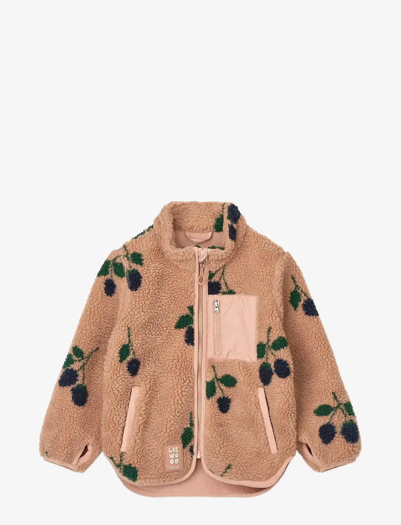 Liewood - Nolan Pile Jacket - fliisjakid - berry / pale tuscany - 0