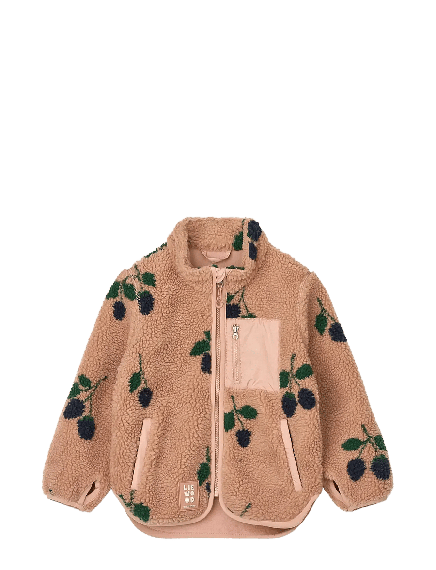 Liewood - Nolan Pile Jacket - fleece jackets - berry / pale tuscany - 0