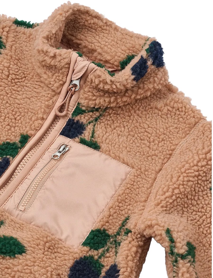 Liewood - Nolan Pile Jacket - fleece jackets - berry / pale tuscany - 2