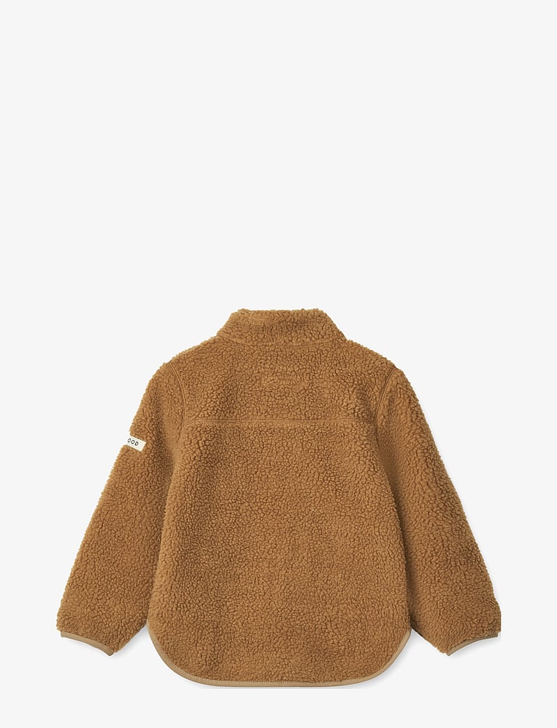 Liewood - Nolan Pile Jacket - fleecejackor - golden caramel oat mix - 1