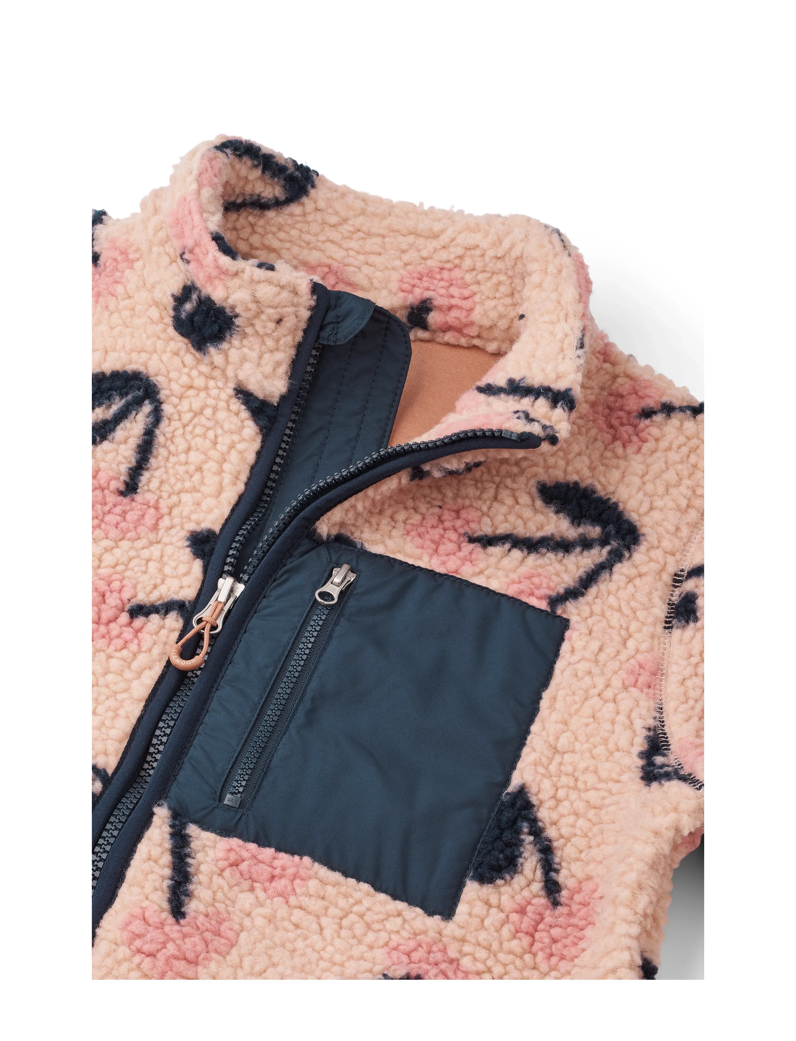 Liewood - Nolan Pile Jacket - fleecejakker - mega cherry heart / rosey - 3