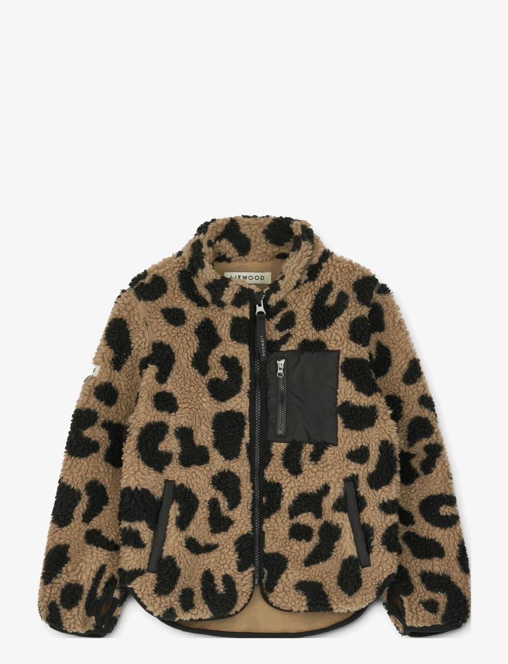 Liewood - Nolan Pile Jacket - fleece jackets - mega leo / oat mix - 0