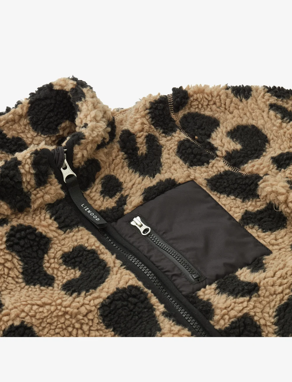 Liewood - Nolan Pile Jacket - fleece jackets - mega leo / oat mix - 2