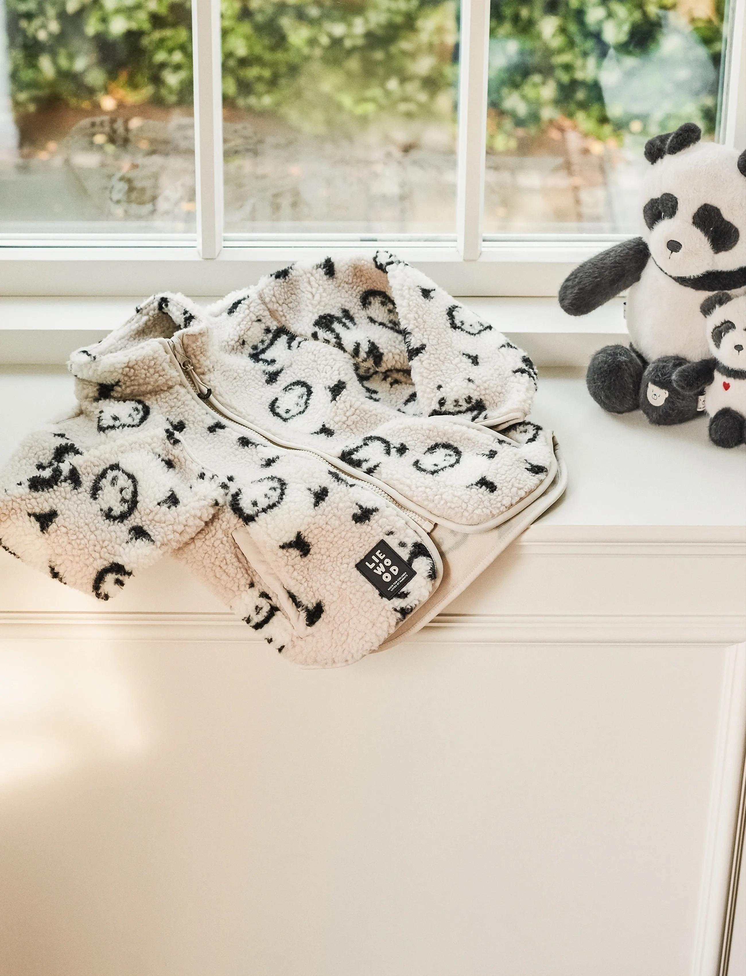 Liewood - Nolan Pile Jacket - efterårsjakker - panda / sandy - 3