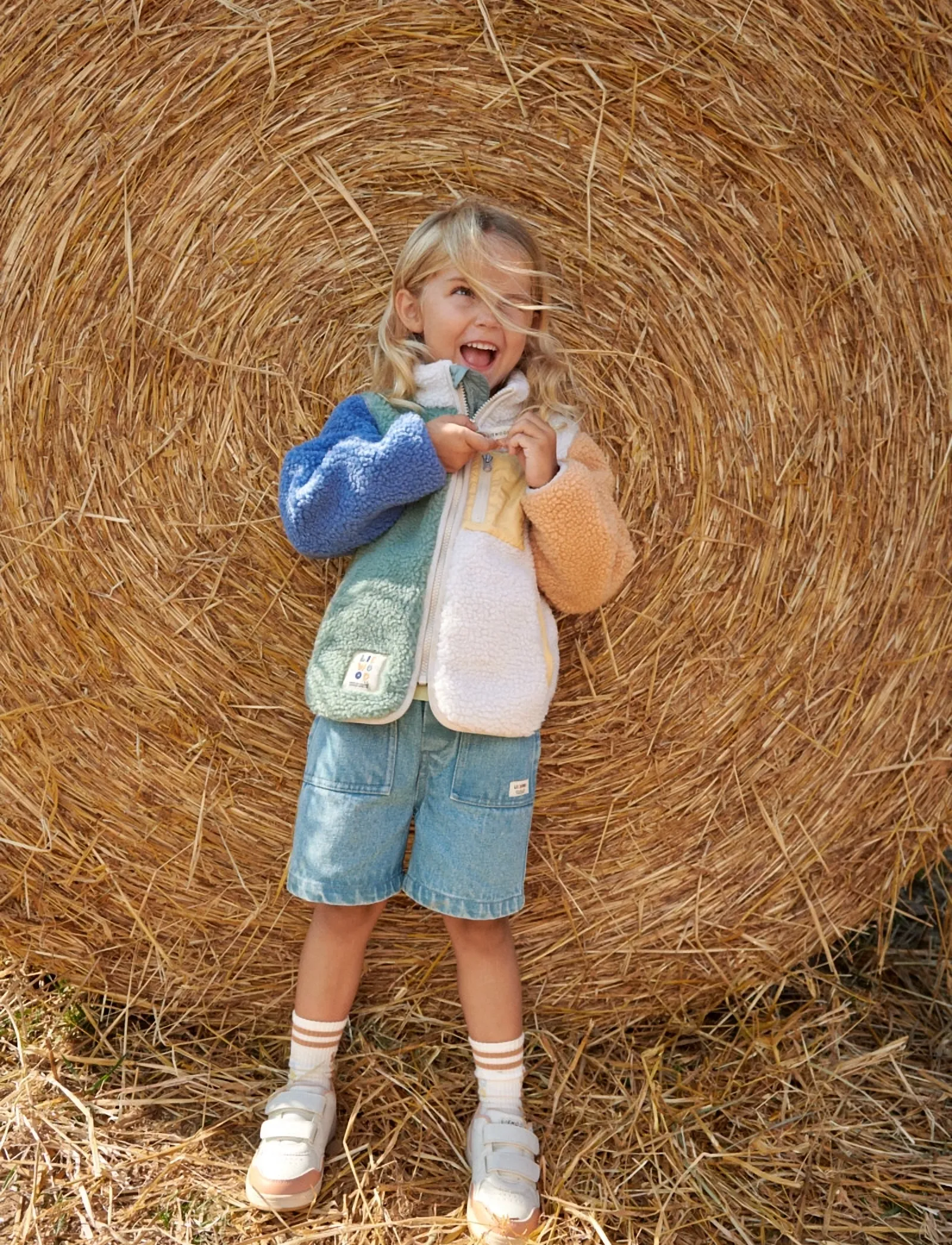 Liewood Nolan Pile Jacket - Fleecetøj - PEPPERMINT MULTI MIX / cream